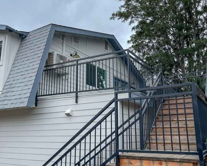 Exterior staircase and balcony addition for ADU by ParrotWerks Construction